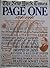 The New York Times: Page One Special Commemorative Edition Celebrating the 100th Anniversary of the Purchase of the New York Times by Adolph S. Ochs 1896-1996