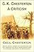 G.K. Chesterton, a Criticism
