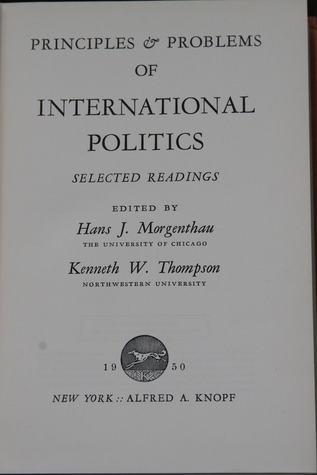 Principles & Problems of International Politics: Selected Readings