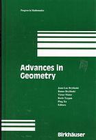 Advances in geometry (Progress in mathematics)