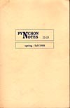 Pynchon Notes 22-23 (Spring - Fall 1988)