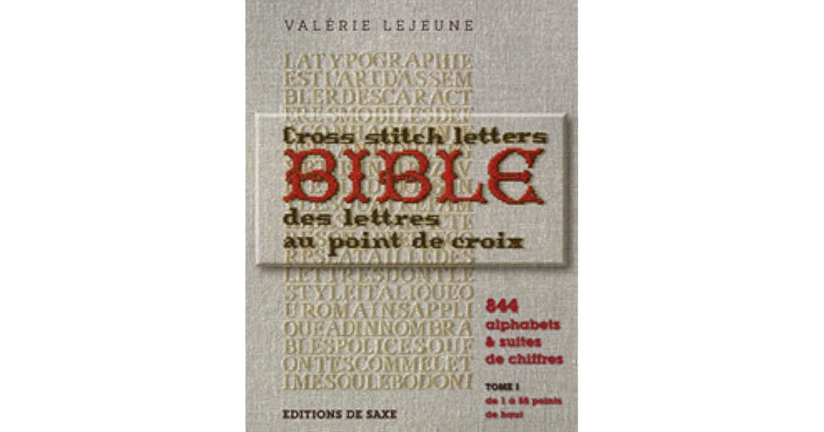 Cross stitch letters bible by Valérie Lejeune