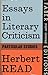Essays in Literary Criticism