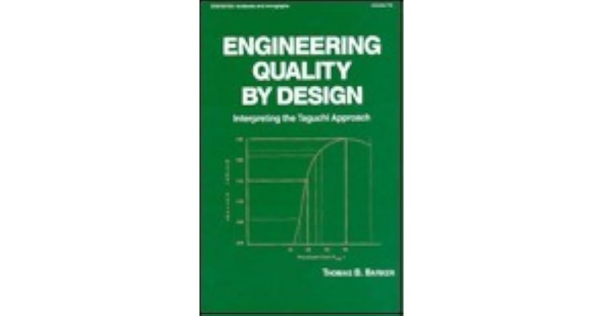 Engineering Quality by Design: Interpreting the Taguchi Approach by ...