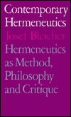Contemporary Hermeneutics: Hermeneutics as Method, Philosophy and Critique (Paperback)