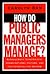 How Do Public Managers Manage?: Bureaucratic Constraints, Organizational Culture, and Potential for Reform (Jossey Bass Public Administration Series)