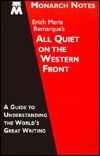 Monarch Notes on Erich Maria Remarque's All Quiet on the Western Front (Paperback)