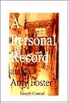 A Personal Record and Amy Foster