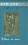 Reading Notes (Variants, 2-3) Reading Notes (Variants, 2-3)