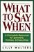 What to Say When by Lillet Walters