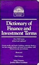 洋書 Dictionary of Financial & Investment Amazon.com: Dictionary of Finance and Investment Terms