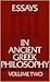 Essays in Ancient Greek Philosophy. Volume Two