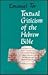 Textual Criticism of the Hebrew Bible