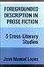 Foregrounded Description in Prose Fictio: Five Cross-Literary Studies (Theory / Culture)