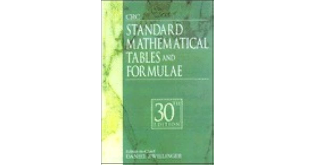 Standard Mathematical Tables Standard Mathematical Tables