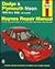 Haynes Dodge & Plymouth Neon Automotive Repair Manual by Ed Scott