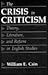 The Crisis in Criticism: Th...