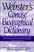 Webster's Concise Biographical Dictionary