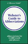 Webster's Guide to Abbreviations (Hardcover)