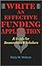 Write an Effective Funding Application: A Guide for Researchers and Scholars