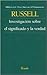Investigacion Sobre el Significado y la Verdad