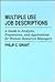 Multiple Use Job Descriptions: A Guide to Analysis, Preparation, and Applications for Human Resources Managers