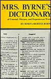 Mrs. Byrne's Dictionary of Unusual, Obscure and Preposterous Words (Paperback)