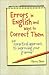 Errors in English and Ways to Correct Them