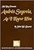 Andrés Segovia: As I Knew Him: Classic Guitar/Biography