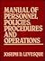 Manual of Personnel Policies, Procedures, and Operations by Joseph D. Levesque