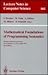 Mathematical Foundations of...