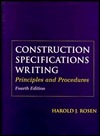Construction Specifications Writing: Principles and Procedures (Hardcover)