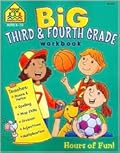 School Zone Big Third & Fourth Grade Workbook: 320 Pages, 3rd Grade, 4th Grade, Multiplication & Division, Word Problems, Geography, Language Arts, Cursive Writing, Ages 8-10