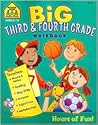 School Zone Big Third & Fourth Grade Workbook: 320 Pages, 3rd Grade, 4th Grade, Multiplication & Division, Word Problems, Geography, Language Arts, Cursive Writing, Ages 8-10
