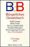 Bürgerliches Gesetzbuch: Mit Einfuhrungsgesetz, Beurkundungsgesetz, Agb-Gesetz, Verbraucherkreditgesetz (Paperback)