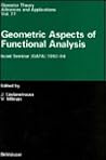 Geometric Aspects of Functional Analysis: Israel Seminar (GAFA) 1992–94 (Operator Theory: Advances and Applications, 77)