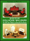 Ready-To-Use Dollhouse Wallpaper: Six Full-Color Patterns to Decorate Six Rooms (Paperback)