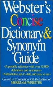 Webster's Concise Dictionary and Synonym Guide (Paperback)