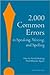 2,000 Common Errors in Speaking,Writing,and Spelling
