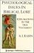 Psychological Issues in Biblical Lore: Explorations in the Old Testament