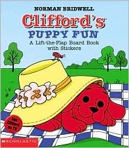 Clifford's Puppy Fun: A Lift-The-Flap Board Book With Stickers (Clifford, the Big Red Dog)