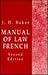 Manual of Law French