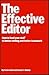 The Effective Editor