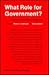 What Role for Government?: Lessons from Policy Research (Duke Press Policy Studies)