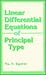 Linear Differential Equations of Principal Type (Monographs in Contemporary Mathematics)