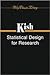 Statistical Design for Research (Wiley Classics Library)