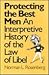 Protecting the Best Men: An Interpretive History of the Law of Libel (Studies in Legal History)