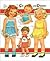Six Little Steppers Paper Dolls