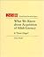 What We Know About Acquisition of Adult Literacy: Is There Hope (World Bank Discussion Paper)
