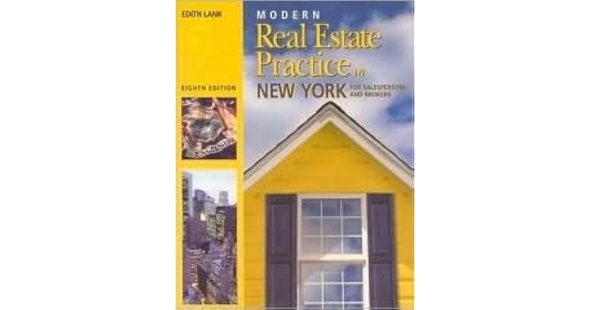 Modern Real Estate Practice in New York for Salespersons and Brokers by